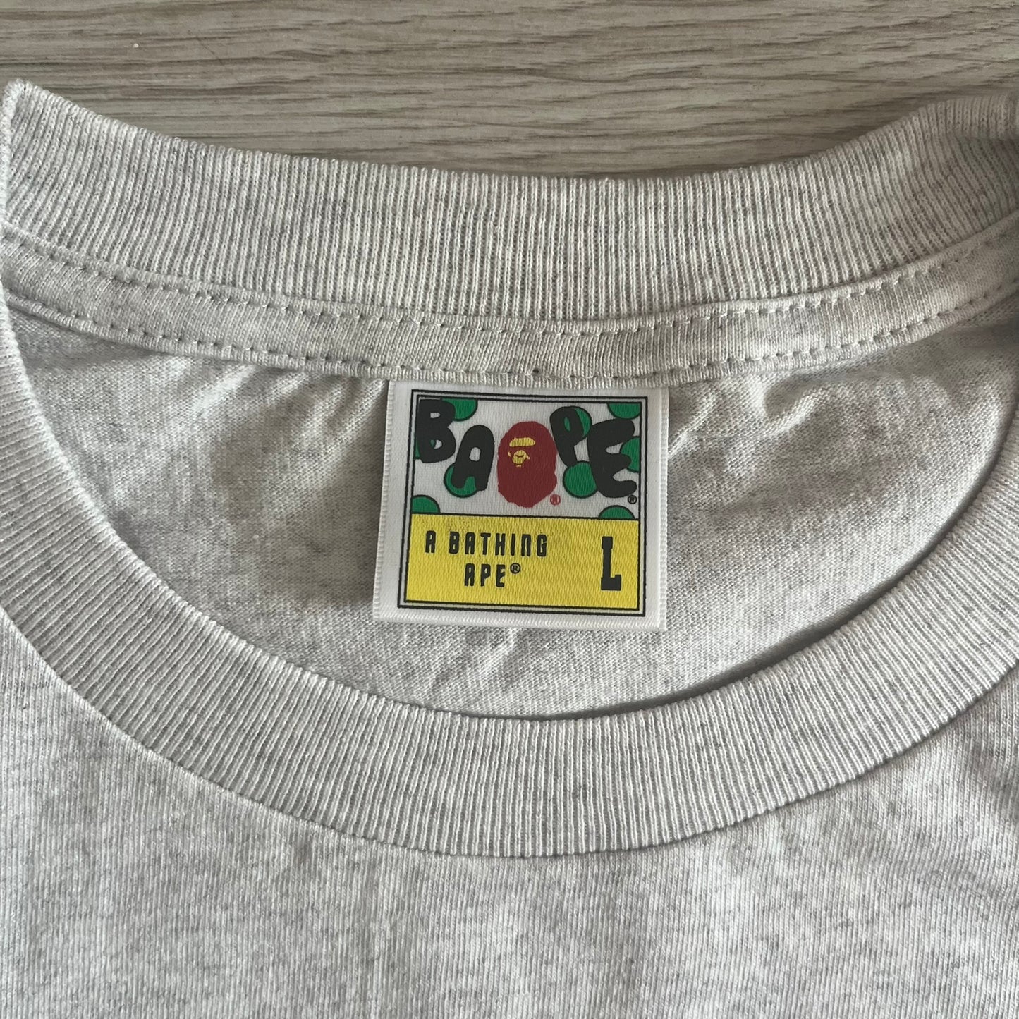 bape classic big ape head gray tee