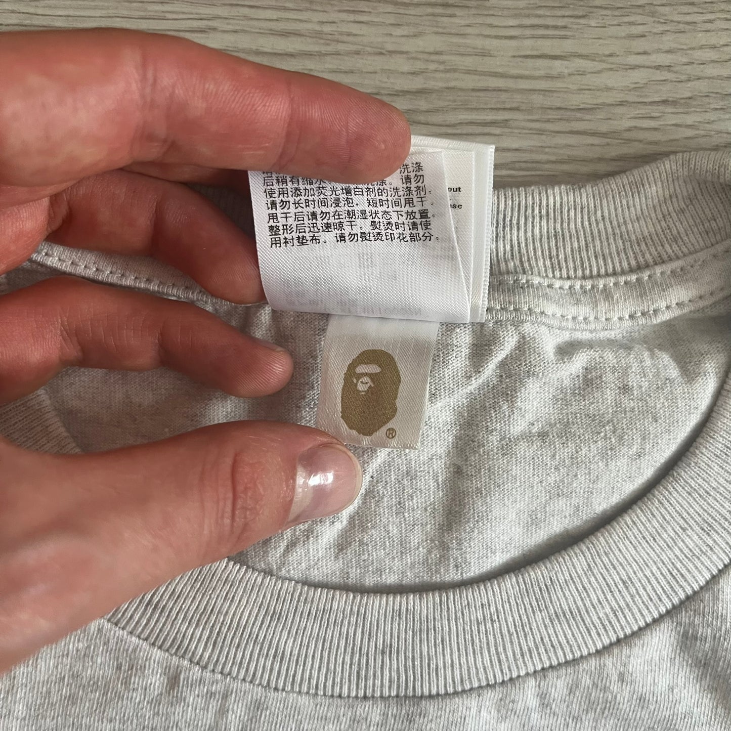 bape classic big ape head gray tee