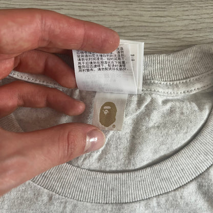 bape classic big ape head gray tee