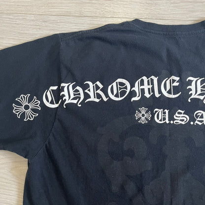 chrome hearts usa flag dagger tee