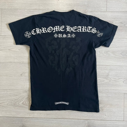 chrome hearts usa flag dagger tee