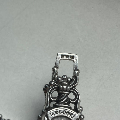 chrome hearts dagger #10 zipper silver ball necklace