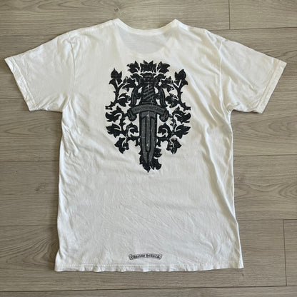 chrome hearts dagger cracked effect tee