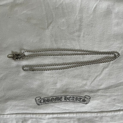 chrome hearts dagger zipper silver ball necklace clear