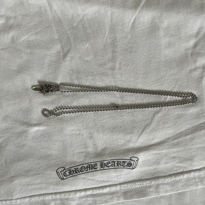 chrome hearts dagger zipper silver ball necklace used