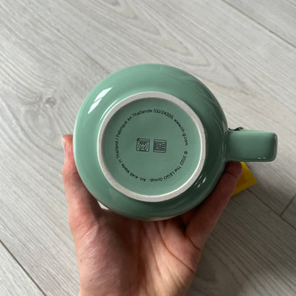 large lego green skeleton ceramic mug