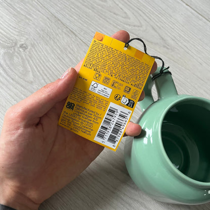 large lego green skeleton ceramic mug