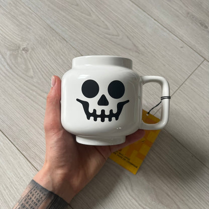 large lego skeleton ceramic mug