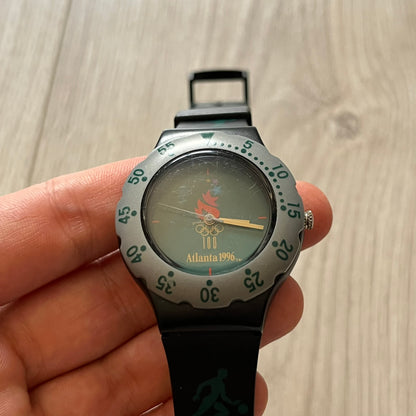 mcdonald's atlanta 1996 olympics analog watch black