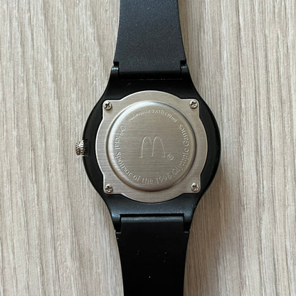 mcdonald's atlanta 1996 olympics analog watch black