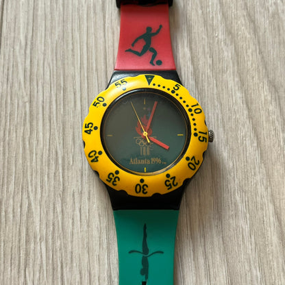 mcdonald's atlanta 1996 olympics analog watch multicolor