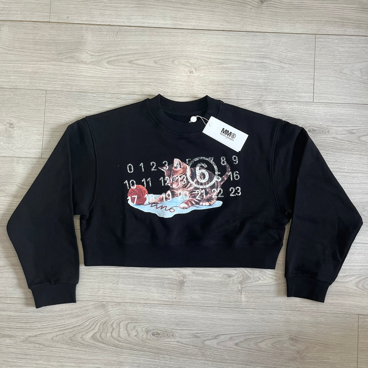 mm6 maison margiela cat sweatshirt – único13