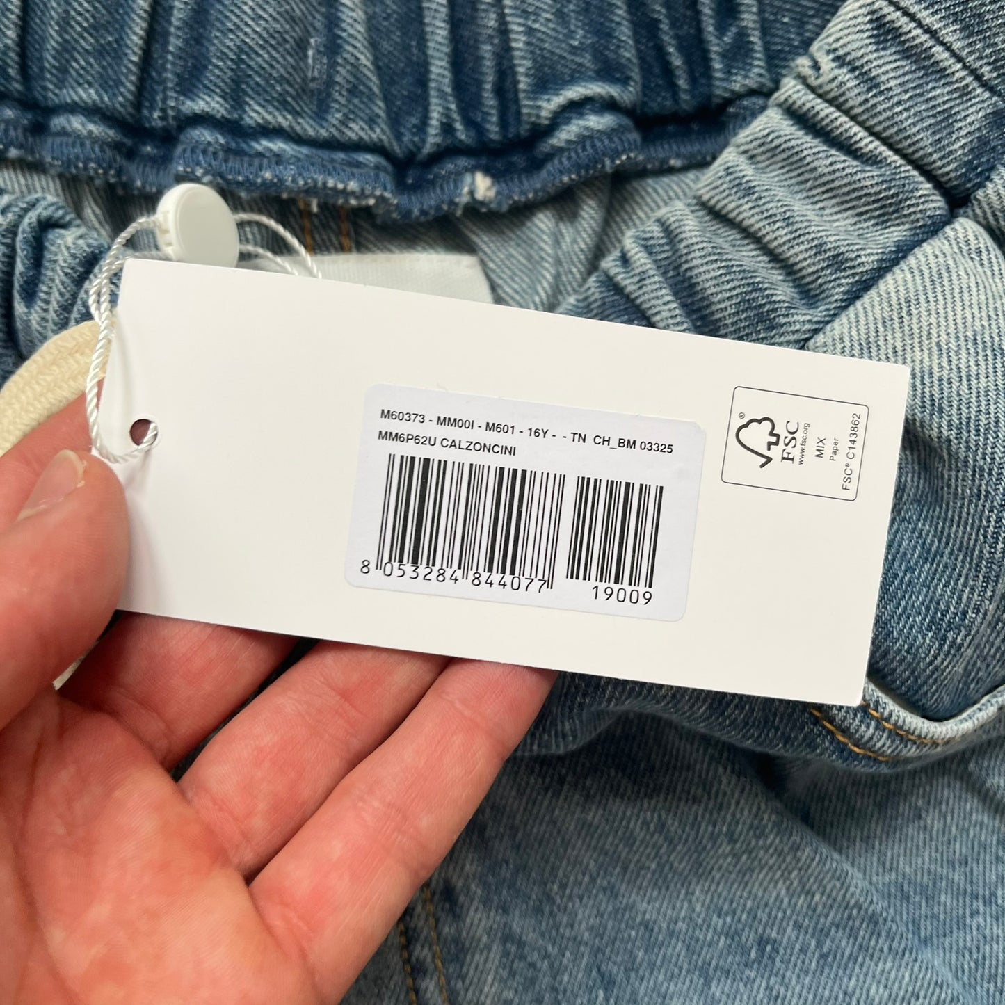 mm6 maison margiela denim shorts