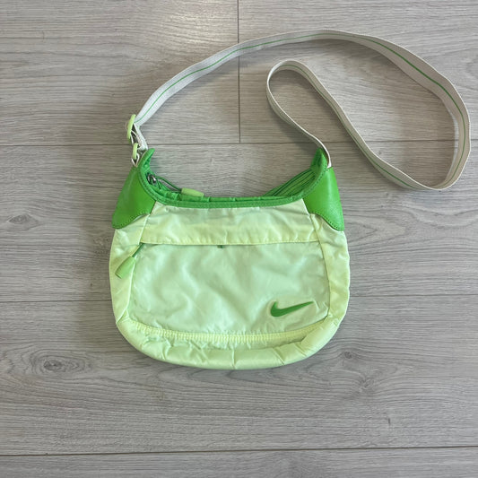 nike nylon sling bag green