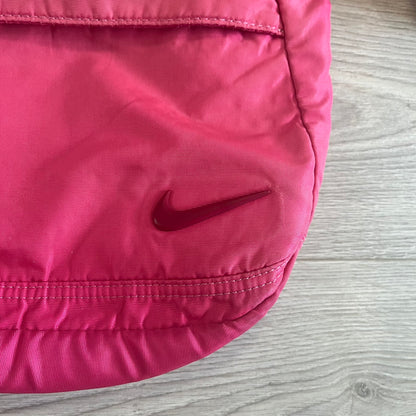 nike nylon sling bag pink