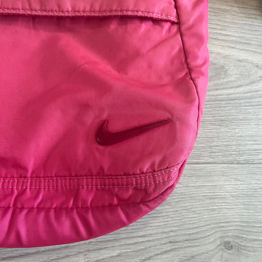 nike nylon sling bag pink