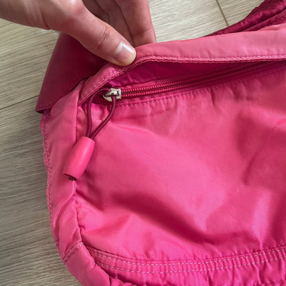 nike nylon sling bag pink