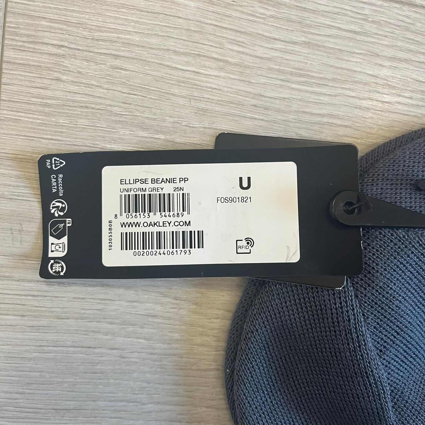 oakley ellipse beanie gray