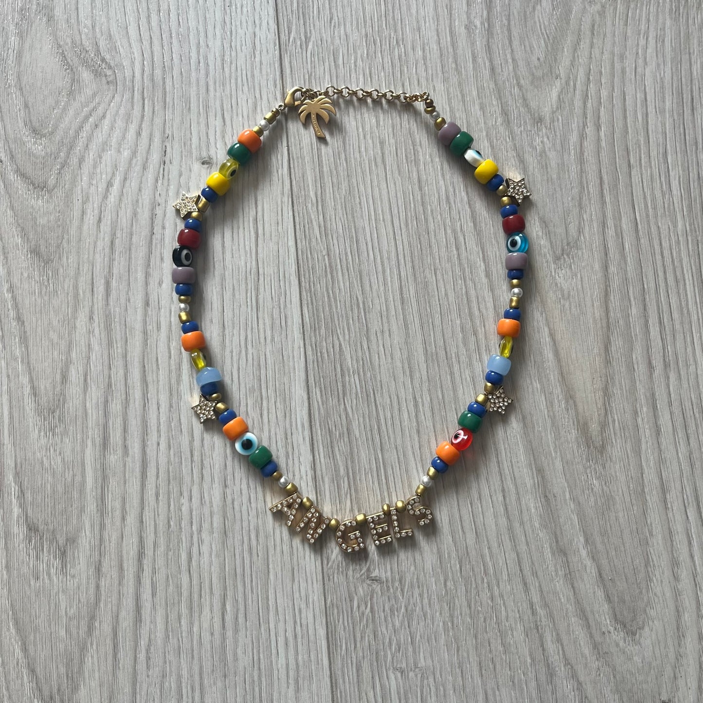 palm angels beads multicolor necklace