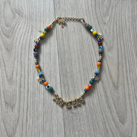 palm angels beads multicolor necklace
