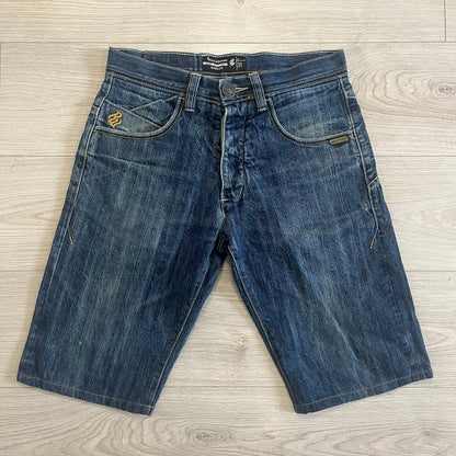 rocawear embroided denim shorts