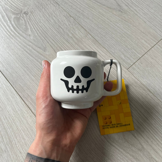 small lego skeleton ceramic mug