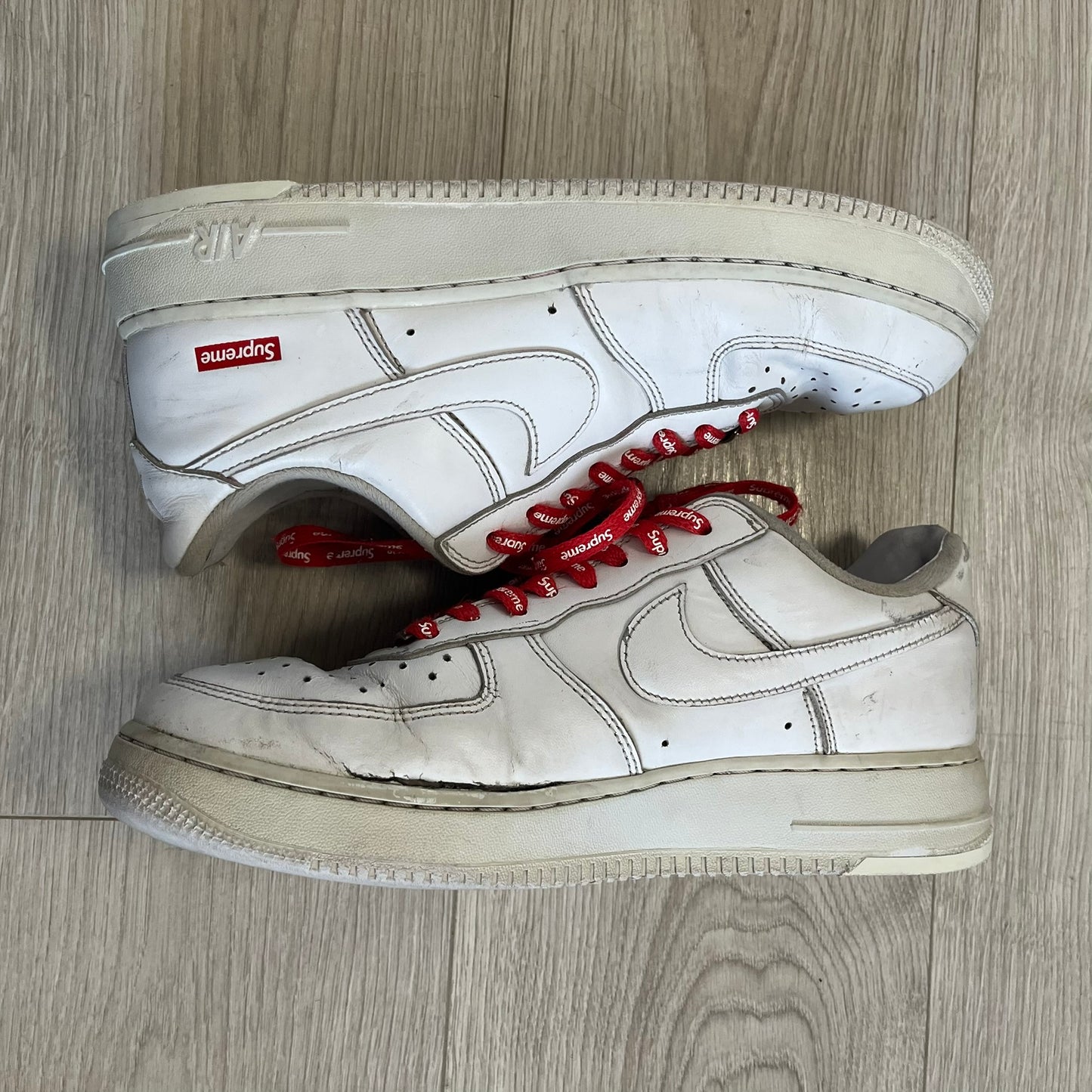 supreme air force 1 low white
