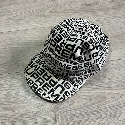 supreme repeater camp cap white